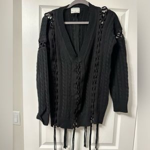 BNWOT PREMONITION BRAIDED SWEATER! SIZE US 6!